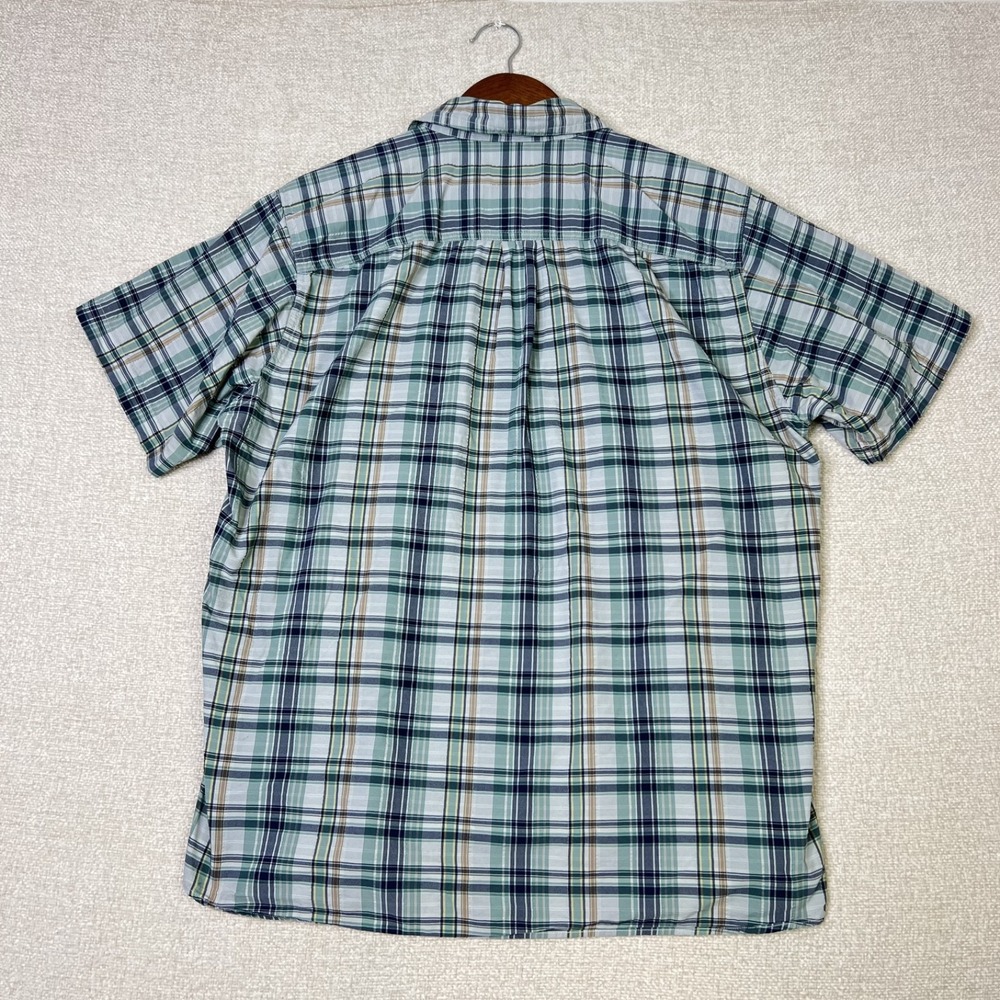 Patagonia Mens Seersucker Puckerware Button‎ Down Short Sleeve Plaid Casual L - Picture 2 of 7